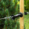 Maner pentru poarta gard electric negru cu arc si carlig